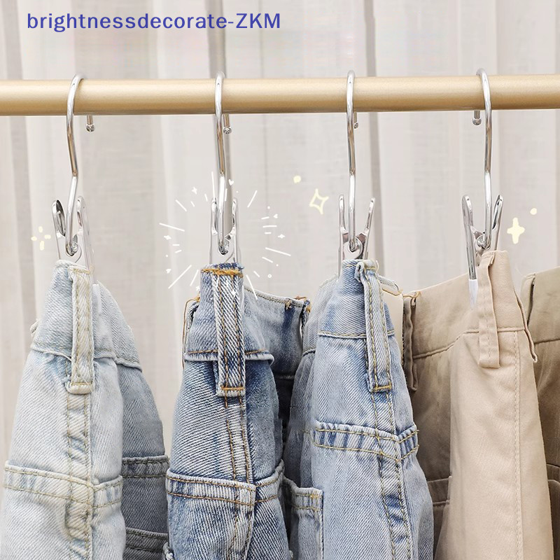 [Brightdecorate] คลิปตะขอสเตนเลส สําหรับหนีบเสื้อผ้า หมวก ถุงเท้า [TH]