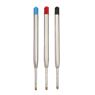 แกนปากกาลูกลื่น โลหะ หมุนได้ 1 มม. 9.9 ซม. สีดํา แดง น้ําเงิน สําหรับเครื่องเขียน การเรียนรู้ สํานักงาน 1 ชิ้น