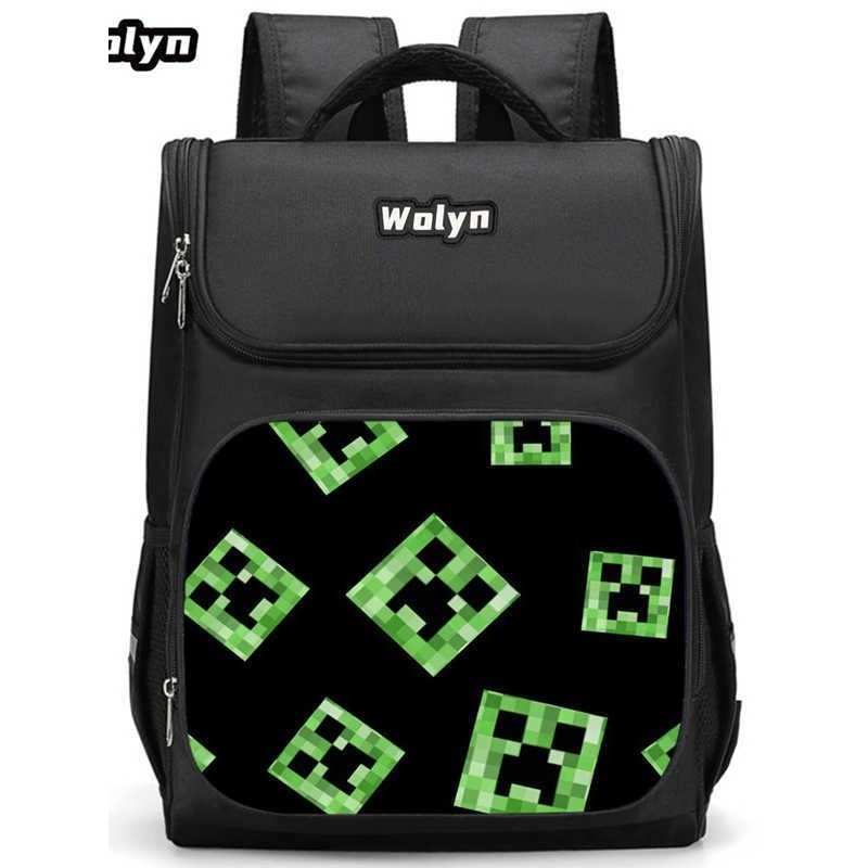 ไมน์คราฟต์ กระเป๋าเป้สะพายหลัง กระเป๋านักเรียน ความจุสูง สําหรับเด็ก skibidi toilet backpack