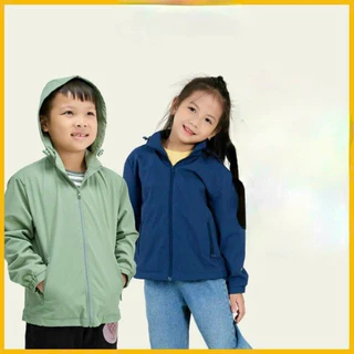 เสื้อกันลมสําหรับเด็กพร้อมเคลือบนาโนกันน้ําและกันลมคุณภาพสูง 2 ชั้น เสื้อกันลมแฟชั่นสําหรับเด็กในรูปแบบ 15-35 กก