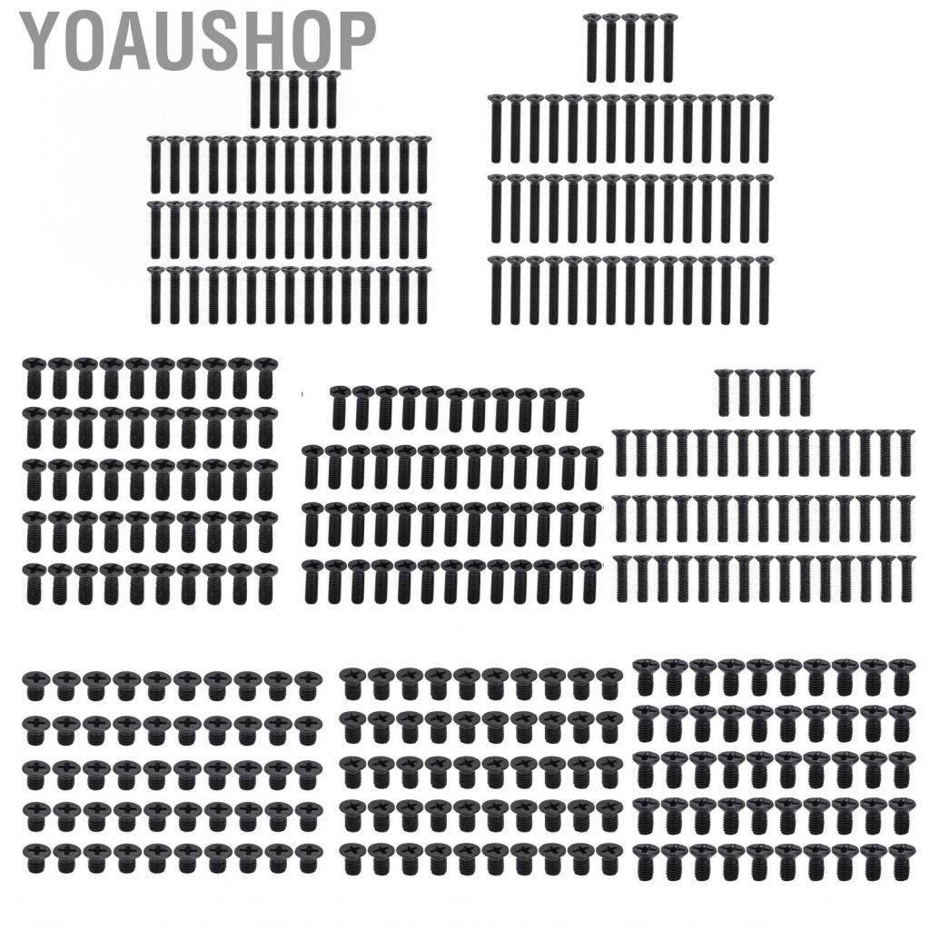 Yoaushop M3x4 M3x5 M3x6 M3x8 M3x10 M3x12 M3x16 M3x20 50 ชิ้น Countersunk Cross ไขควง