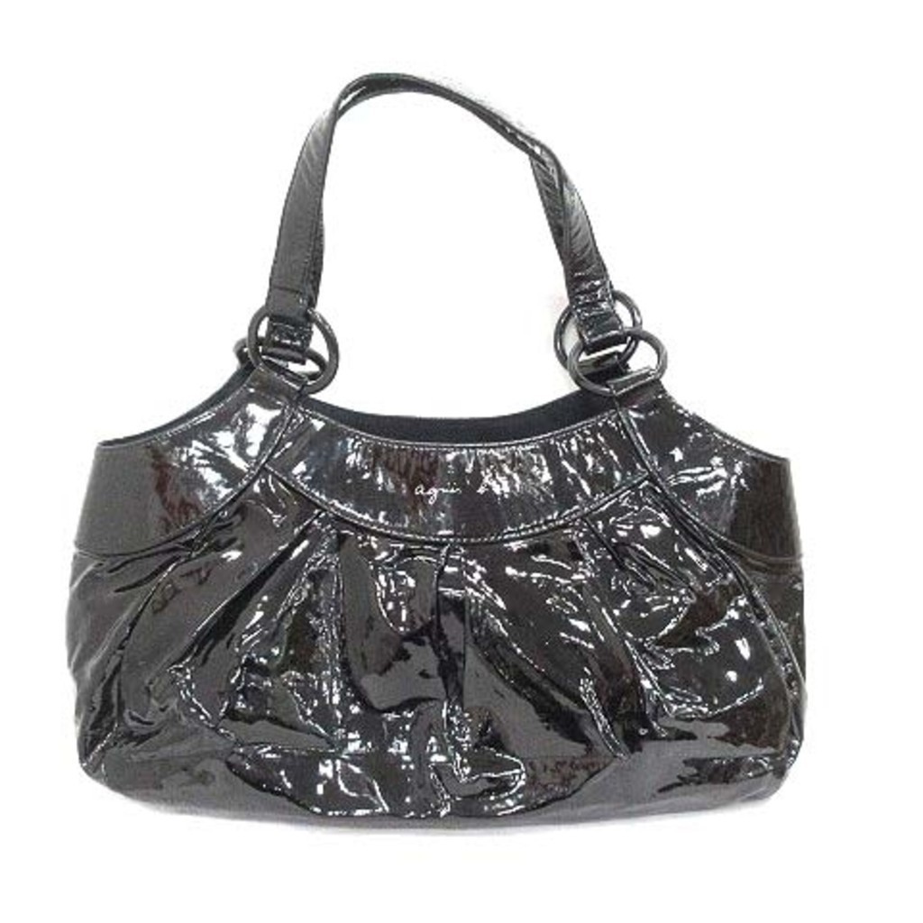 Agnes Bey Agnes B. tote bag hand enamel black black Direct from Japan Secondhand