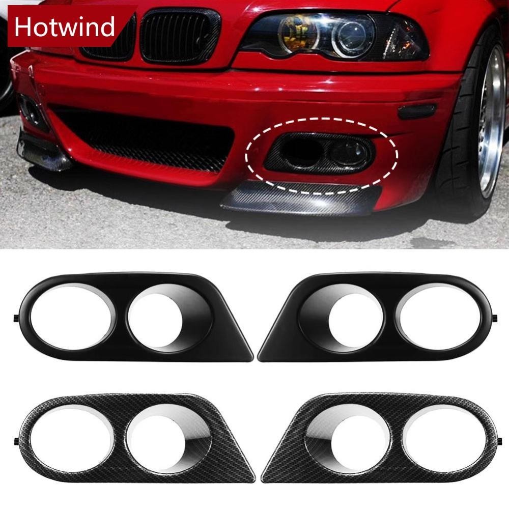 Hotwind ฝาครอบไฟตัดหมอก คาร์บอนไฟเบอร์ สําหรับ BMW E46 M3 2001 2002 2003 2004 2005 2006 Surrounds Air Duct K6T1 1 คู่