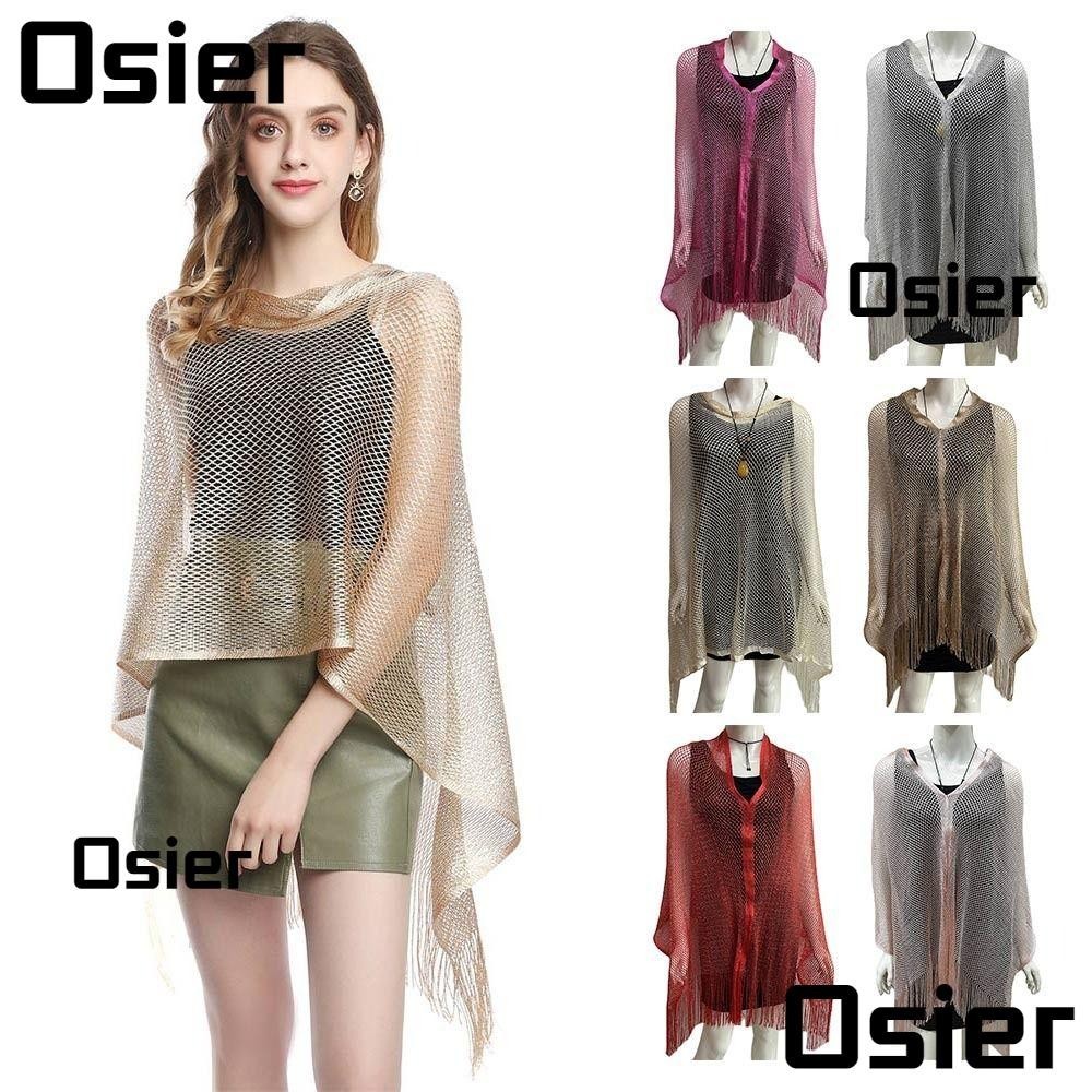 Osier1 อารมณ ์ คาร ์ ดิแกน , Outwear ไหล ่ Breathable Hollow พู ่ Shawl, ยาวผ ้ าคลุมไหล ่ เสื ้ อผ ้ าอุปกรณ ์ เสริมผ ้ าเช ็ ดตัวชายหาด Oversleeve ชุดราตรี Prom Cape ฤดูร ้ อน