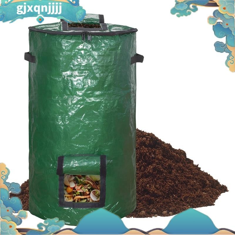 1 ชิ ้ น Composter กลางแจ ้ ง Compost Bin กระเป ๋ าหมัก Sealable Compost ถัง Garden Leaf ขยะ Compost กระเป ๋ า gjxqnjjjjj