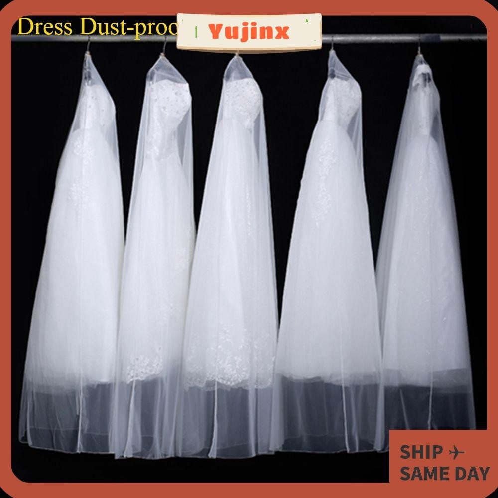 Yujinx ผ ้ าคลุมกันฝุ ่ นโปร ่ งใสชุดเจ ้ าสาวถุงเก ็ บของในครัวเรือน