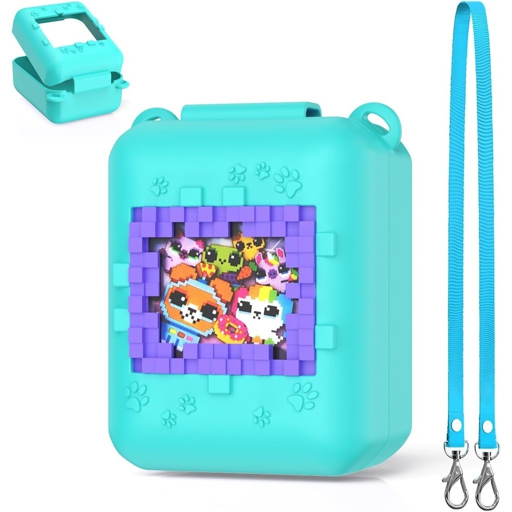 เคสซิลิโคนสําหรับ Bitzee Interactive Toy Digital Pet and Case, with Shoulder and Hand Strap, Protective Skin Sleeve for Bitzee Virtual Electronic Pets Accessories