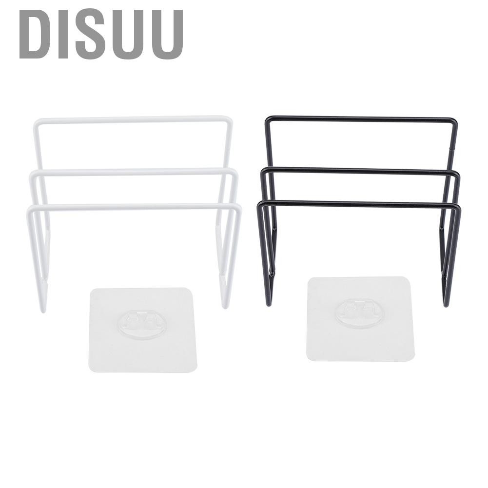 Disuu Wall-mounted Cutting Board Rack  With Traceless Sticker Iron Lid Kitchen Organizer for Home