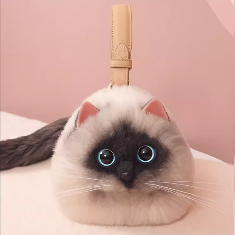 2024 กระเป๋าแมวใหม่ กระเป๋าสะพายข้าง อเนกประสงค์ขนาดเล็กและน่ารัก แฟชั่นกระเป๋าสตรี กระเป๋าสะพายข้าง โฟร์ซีซั่ การออกแบบขั้นสูง ทําด้วยมือบริสุทธิ์ที่กําหน