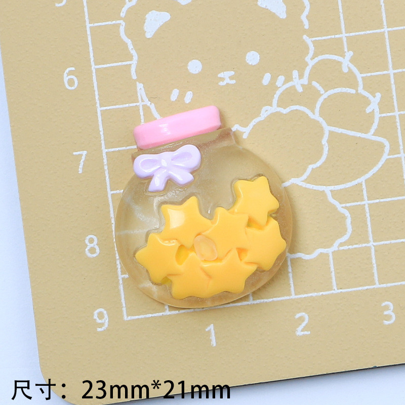 [3 @] Luminous Multicolor Wishing ขวดการ์ตูนครีมกาวอุปกรณ์เสริม Hole รองเท้าหัวเข็มขัดวัสดุเรซิ่นอุปกรณ์เสริม diy เครื่องประดับคลิปผม XD