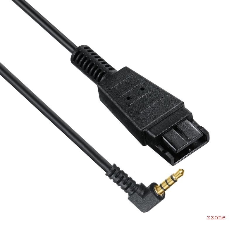 Zzz Call Center ชุดหูฟัง Quick Disconnects QD Cable to 3 5 มม.อะแดปเตอร ์ เหมาะสําหรับ Voice Call Chatting บน PC 300 ซม .