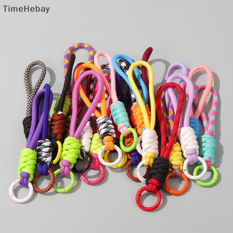 Timehebay Paracord Braided ทอพวงกุญแจ Lanyard Buckle Emergency Survival Bagpack Key แหวนสายรัดข ้ อมือรถ Trinket Key ผู ้ ถือ EN