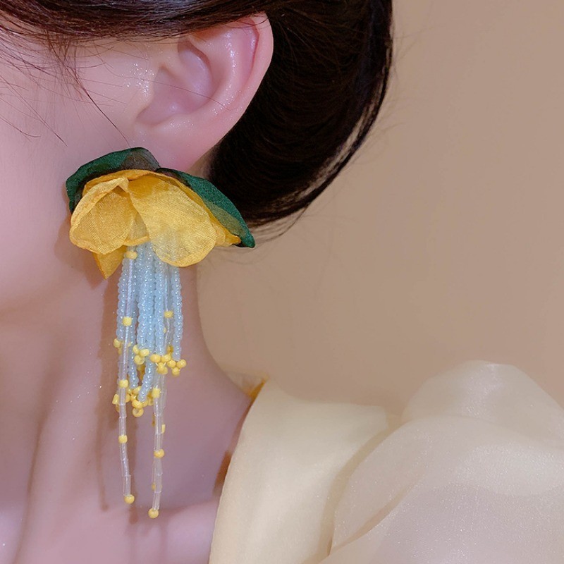 แฟชั ่ นต ่ างหู Y2K สีสันสดใสเกาหลี High-End Temperament Elegant ต ่ างหู - รูปที่ 5