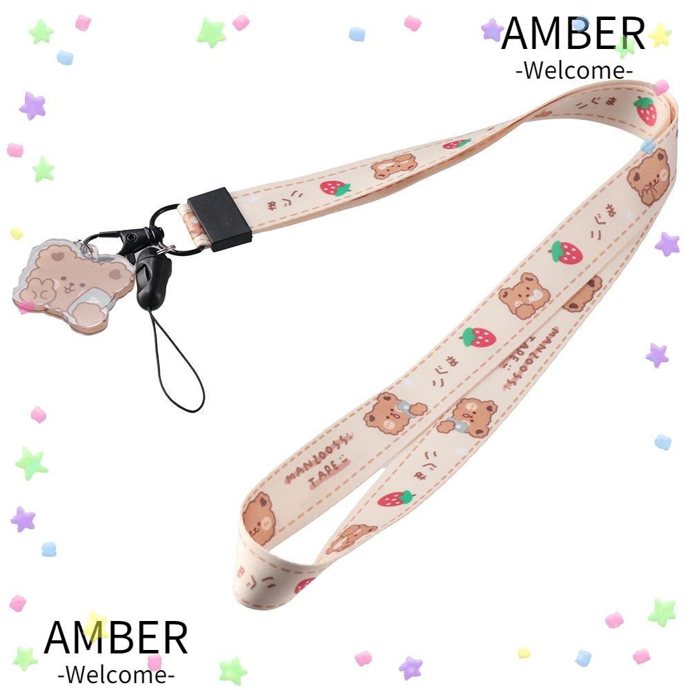 Amber Key chains, Little Bear Lanyard Retractable, ทนทาน Badge Holder Office