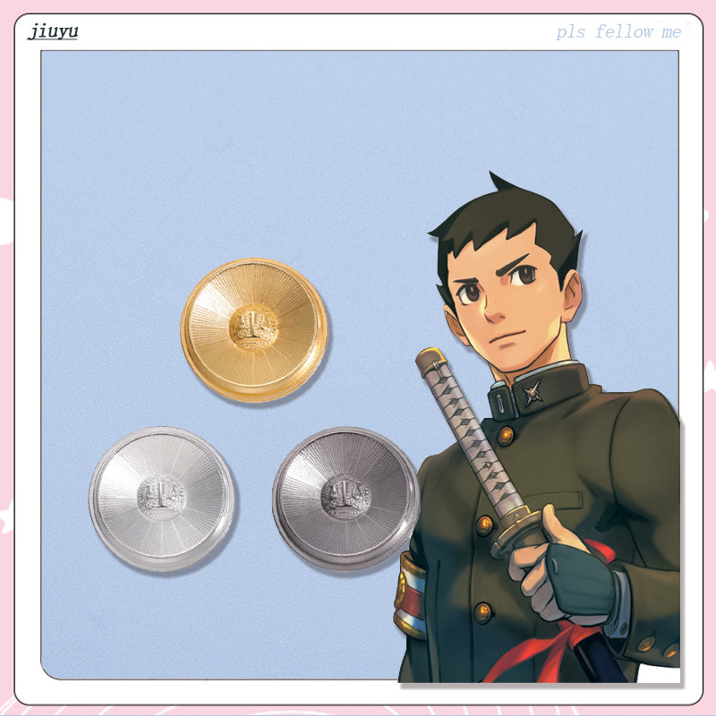 เกม Ace Attorney คอสเพลย์ Phoenix Wright Athena Cykes Badge การ์ตูนโลหะผสมกฎหมายเข็มกลัด Pin เครื่องประดับเสื้อผ้ากระเป๋าเป้สะพายหลังอุปกรณ์เสริม