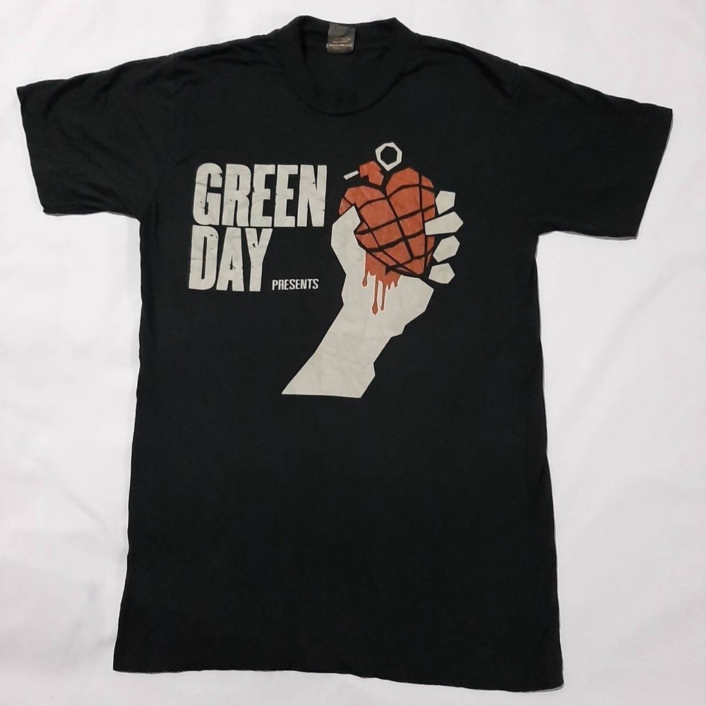 ย้อนยุคเสื้อวง Greenday กรีนเดย์ ผ้าบาง50/50 ตะเข็บเดี่ยวบนล่าง ฟอกสีเฟดให้ดูเหมือนเสื้อวินเทจS-5XL