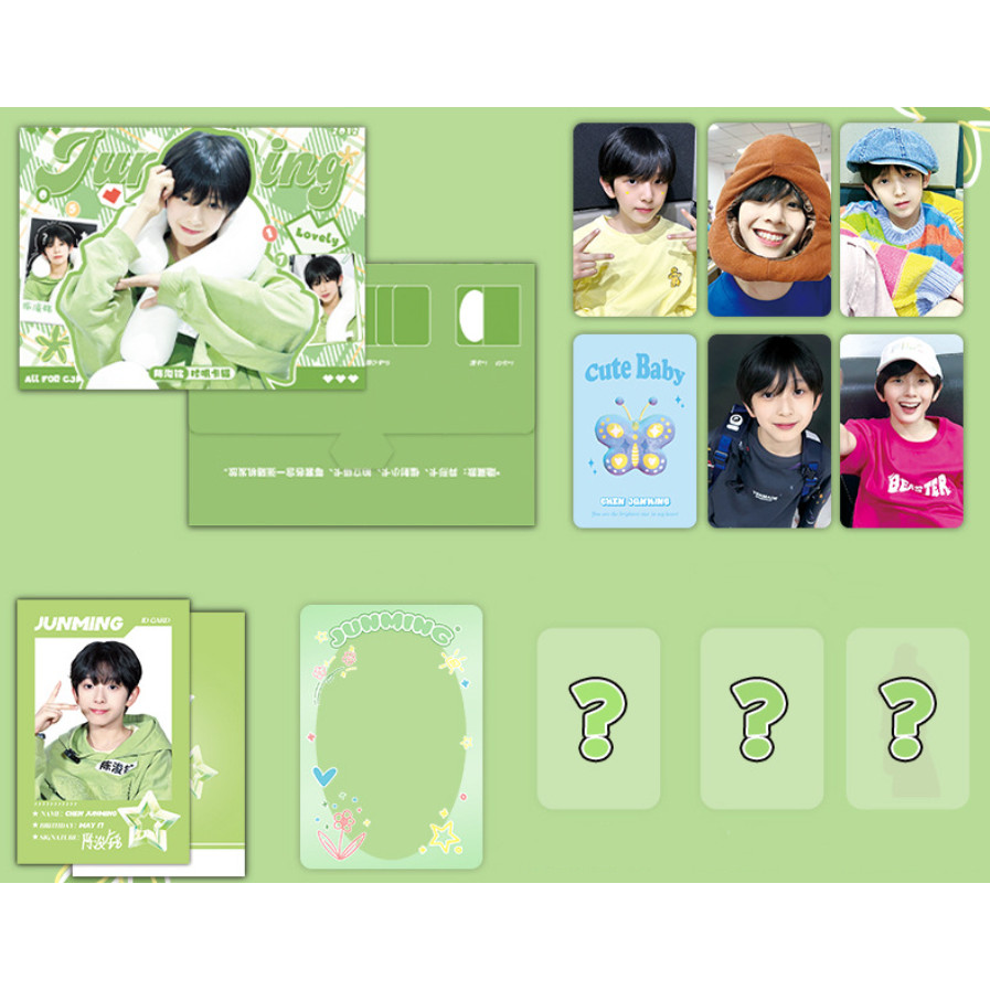 Cheng Yi TFamily 4th Zhang Hanrui Chen Junming ลึกลับ Lotus Casebook Kaji การ์ดเลเซอร์โฮโลแกรมโปร่งใสการ์ด Lomo ID Photocards ซองแขน Secret Edition โปสการ์ด