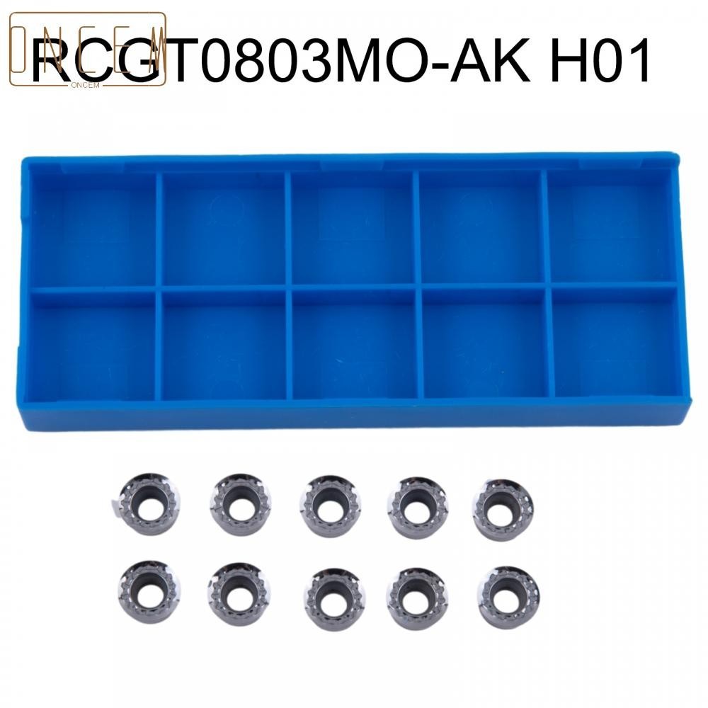 【Final Clear Out】RCGT0803MO-AK Insert Silver 10pcs/Set Carbide For Aluminum H01 Indexable
