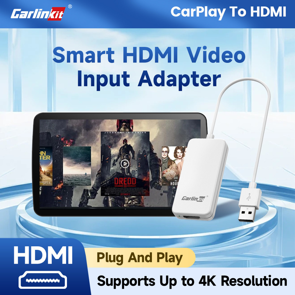 CarlinKit ใหม่สมาร์ท USB HDMI อะแดปเตอร์ 4K HD Video Dongle ใช้งานง่ายสนับสนุน TV Sticks เกมคอนโซลกล่องทีวีคอมพิวเตอร์