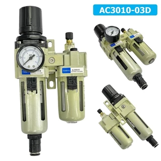 TIANYU AC ชุดกรองลมแบบ 2 ตอน FRL 2 Unit Combination AC Air Filter, Regulator & Lubricator (Auto/Manual Drain)