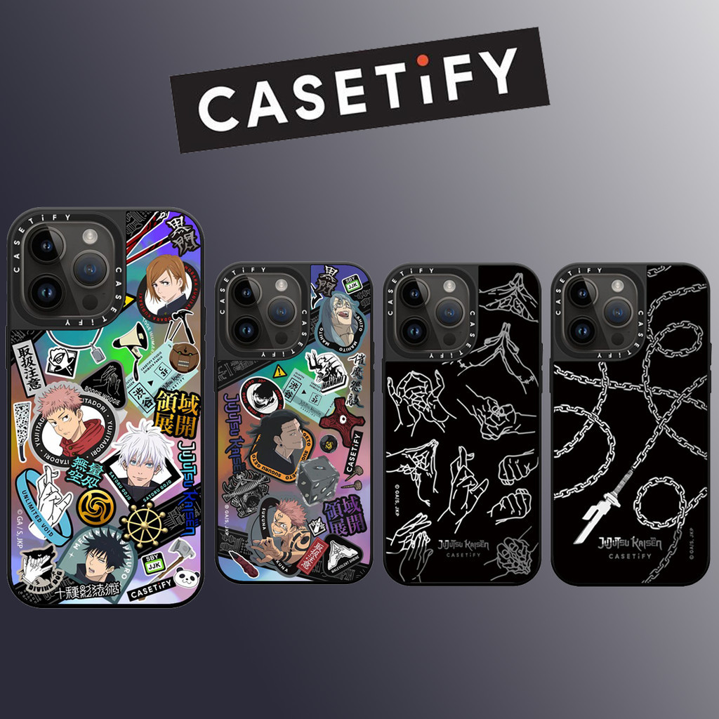 Jujutsu Kaisen สติกเกอร์กระจกเคสโทรศัพท์สําหรับ IPhone 15 ProMax 15Pro 15 14 13 12 11 Pro Max กรณีห่อกันกระแทก Matte frosted ด้านหลังปกแข็ง