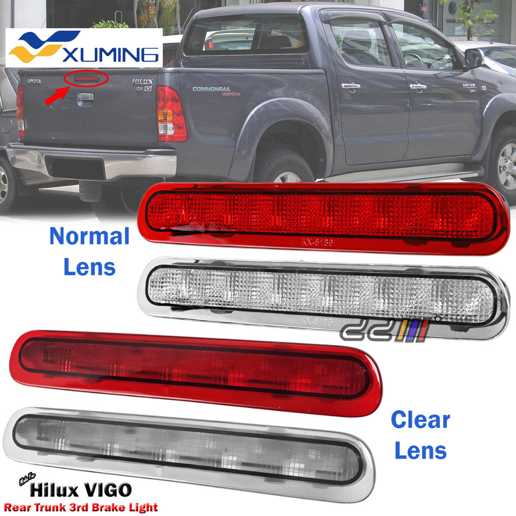 Xm-[ready STOCK] Toyota Hilux VIGO KUN25 KUN26 2005-2014 ด้านหลังโคมไฟไฟเบรกที่สาม (เลนส์ปกติ/เลนส์ใส)