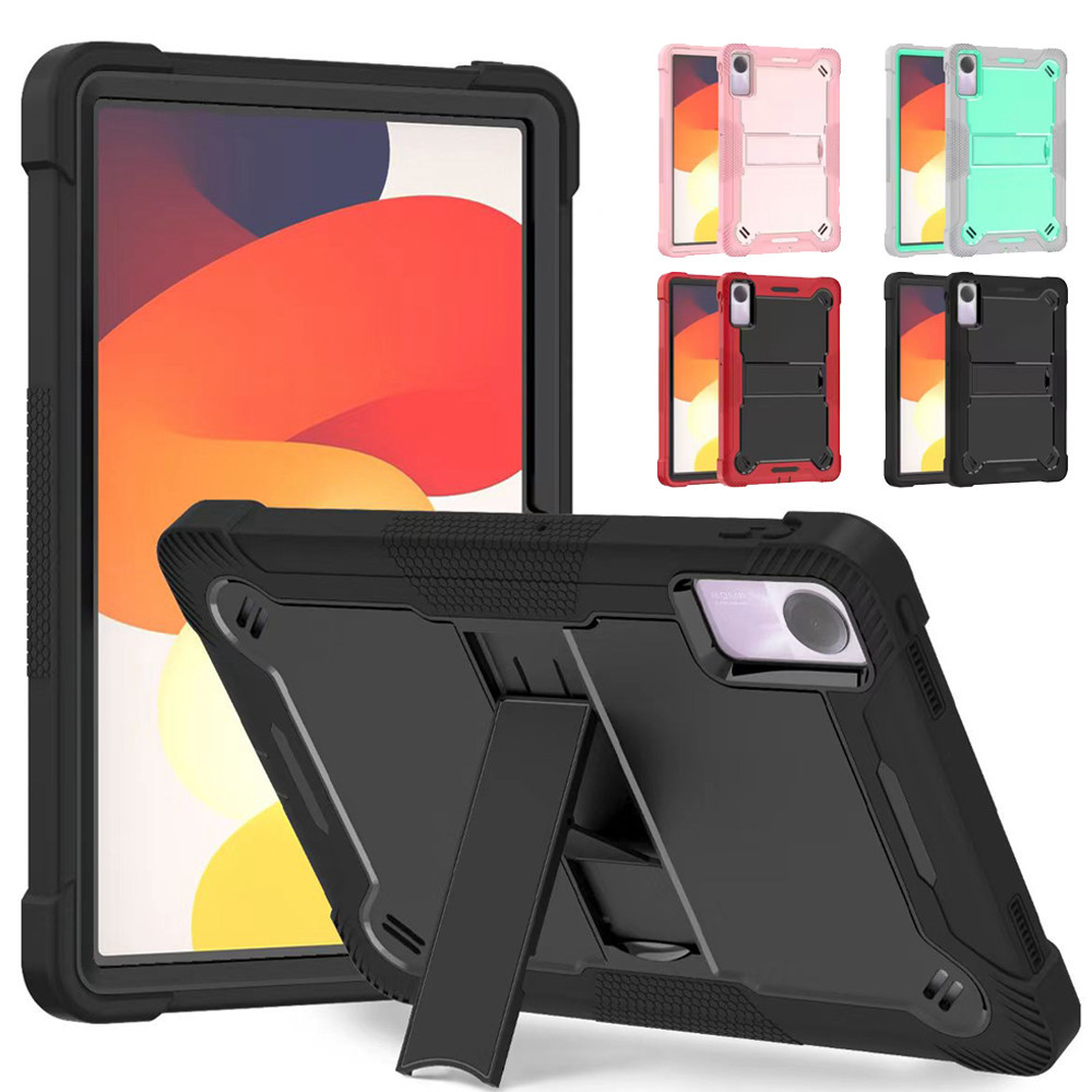 Xiaomi Redmi Pad SE 2022 2023 เคสเด ็ กปลอดภัยซิลิคอนพีซีไฮบริดกันกระแทกขาตั ้ งแท ็ บเล ็ ตปลอก