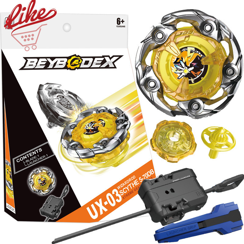 Beyblade X UX-03 Wizard Rod 5-70DB Beyblade Xtreme พร้อม Launcher Grip ชุดสําหรับ Beyblade Burst ของเล่นเด็กสําหรับเด็กของขวัญวันเกิด