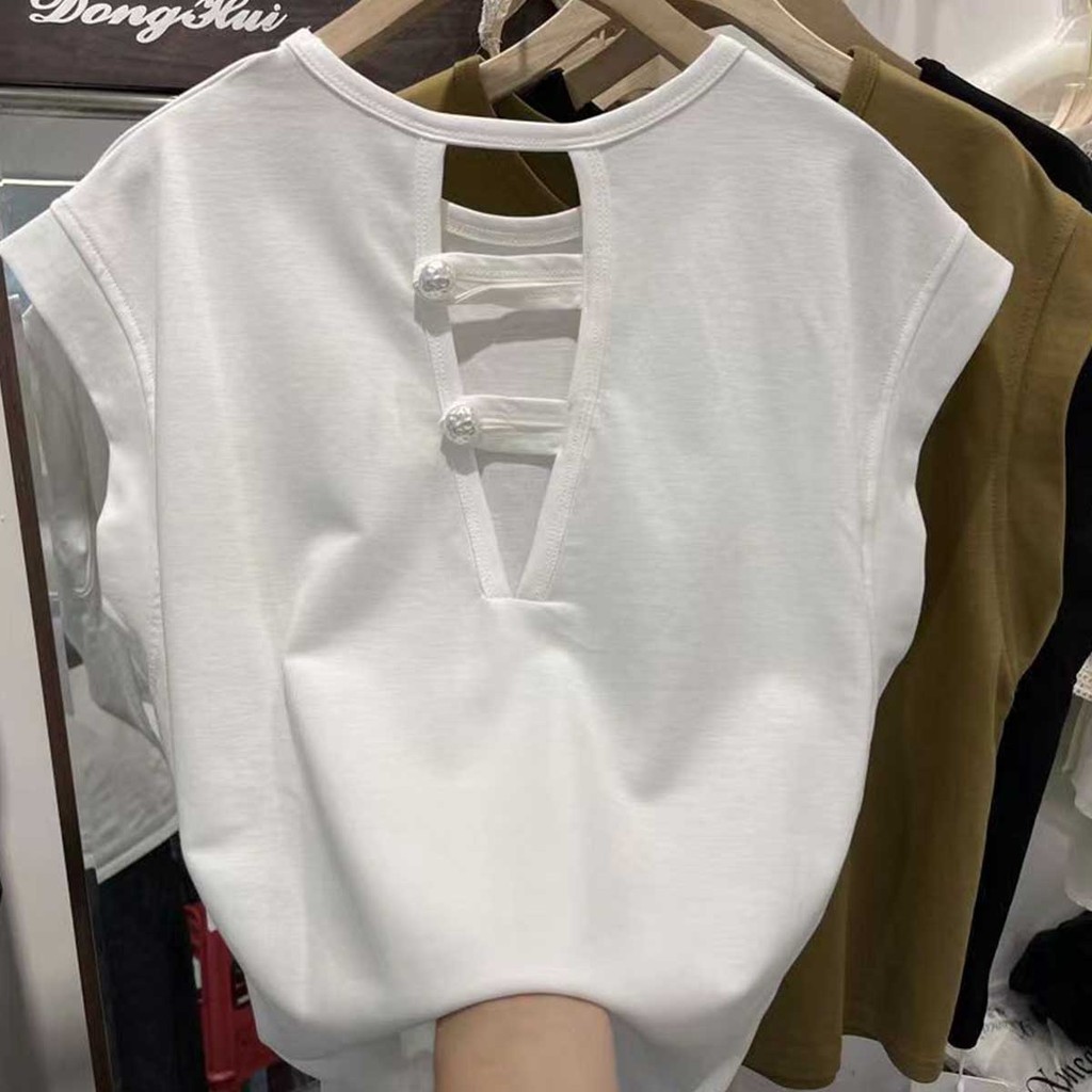 เสื้อยืดแขนล้ำ คอกลม ทรงสวย ผ้านุ่มหนากำลังดี ได้ทั้งลุคสบายๆ - รูปที่ 6