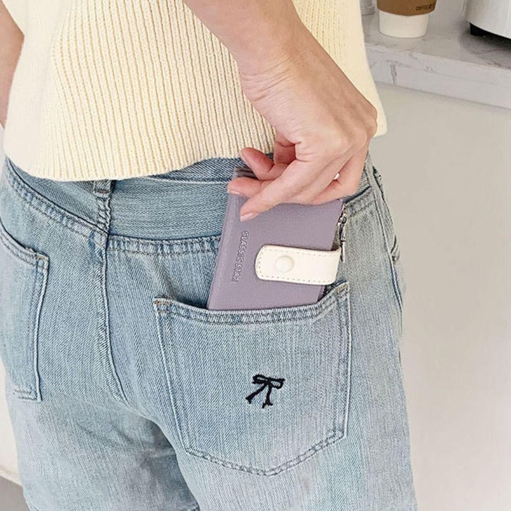 CARAMELO Money Bag, PU Leather Mini Short Wallet, Fashion Large Capacity Candy Color Coin Purse Woman