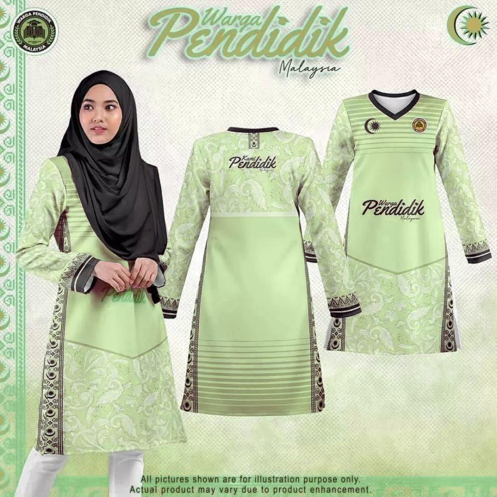 Jersey Mu Baju Muslimah Tshirt Muslimah Jersey JERSI PENDIDIK GURU PEACH COLOUR Greeen Muslimah Micr
