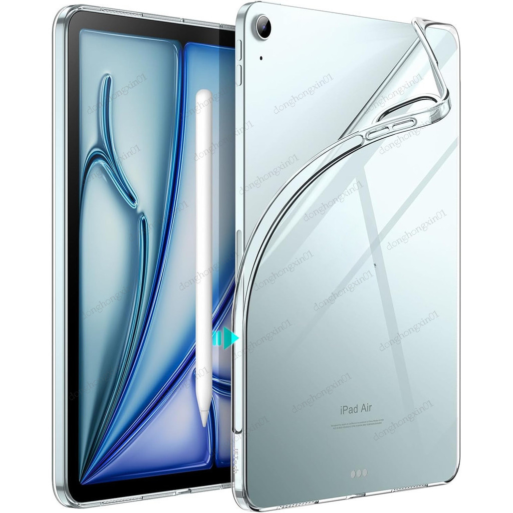 Ultra Thin Soft Clear Case สําหรับ iPad Pro ใหม่ 11 2024 M4 11 "Pro 13 7th Gen A2926 iPad Air 11 นิ้ว Air 13 2024 โปร่งใสกลับป้องกันเคสใส