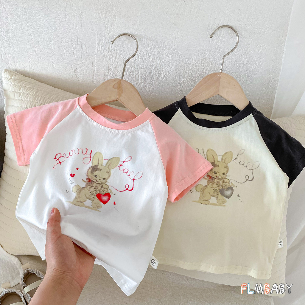 เด็กทารกเสื้อกระต่ายน่ารักแขนสั้นท็อปส์เสื้อผ้าเด็ก