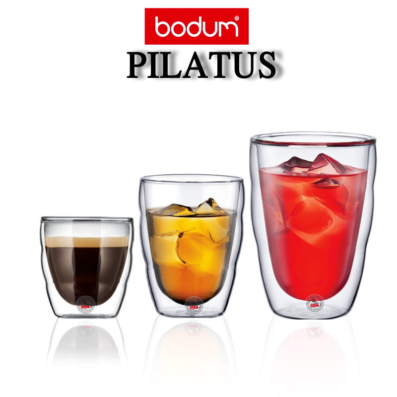 แก้วผนังคู่ถ้วยกาแฟbodum microwavable ถ้วย PILATUS ถ้วยแก้วแก้วชาเครื่องดื่มร้อน 80ml 250ml 350ml ELOE