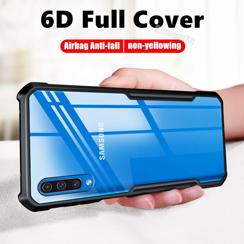 สําหรับ Samsung Galaxy A90 5G 6.7 นิ้ว SM-A908B A908N A9080 Slim โปร่งใสกรณี TPU กันชน Hard อะคริลิค