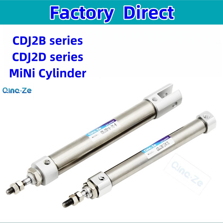 Cdj2b Acting Pneumatic Air กระบอก Bore 10 16 มม.มินิขนาดเล็กสแตนเลสเดี่ยว 20 25 30 150 มม.จังหวะ CDJ2D