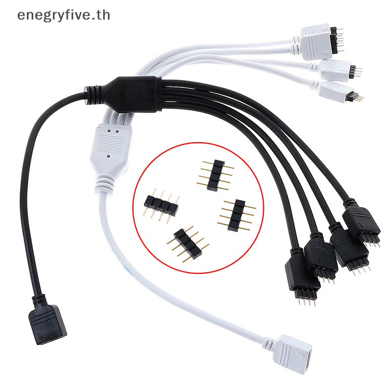 Enegry 4 Pin RGB LED Connector Cable 1 ถึง 3 RGB 4 Pin LED Extension Splitter Cable .