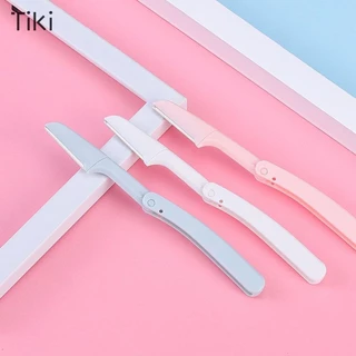 TIKI กันจอนคิ้วแบบพับ มีดกันคิ้ว แบบพกพา สเตนเลส ทนทาน 1 pcs