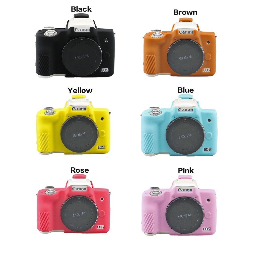 นุ่มสําหรับ Canon EOS M50 M50 II ยางซิลิโคนป้องกันกรณีสําหรับ Canon EOS M50 M50 Mark II M50 Mark2 Sh
