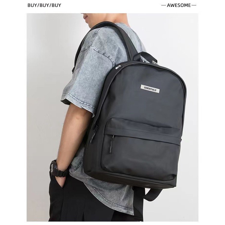 Fear of God ESSENTIALS กระเป ๋ าเป ้ สะพายหลังหนังกระเป ๋ านักเรียน