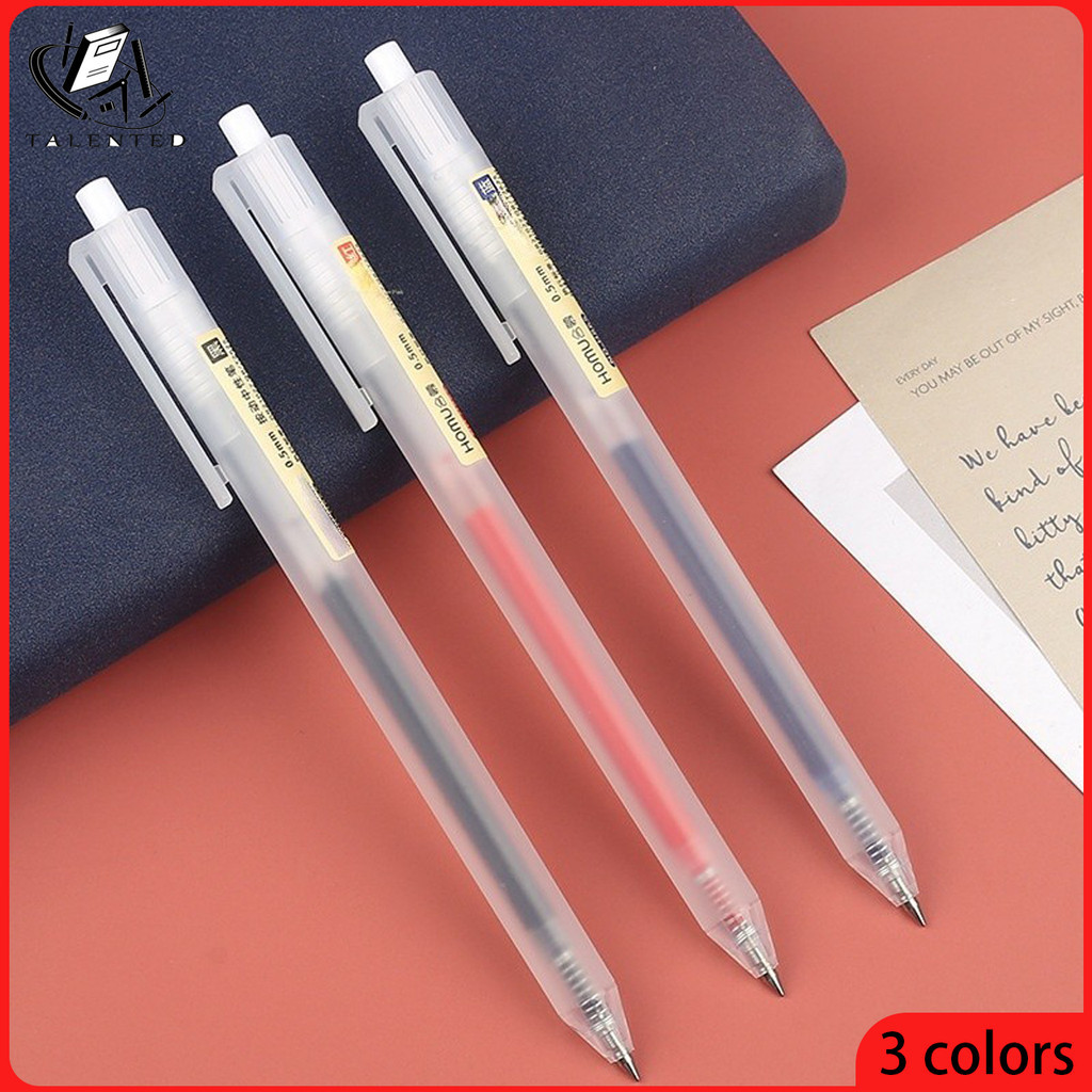 865 Simple Frosted Press ปากกาเจลขายส ่ งในสต ็ อก 0.5 มม.สีดํานักเรียนสอบ Office ปากกาลายเซ ็ น