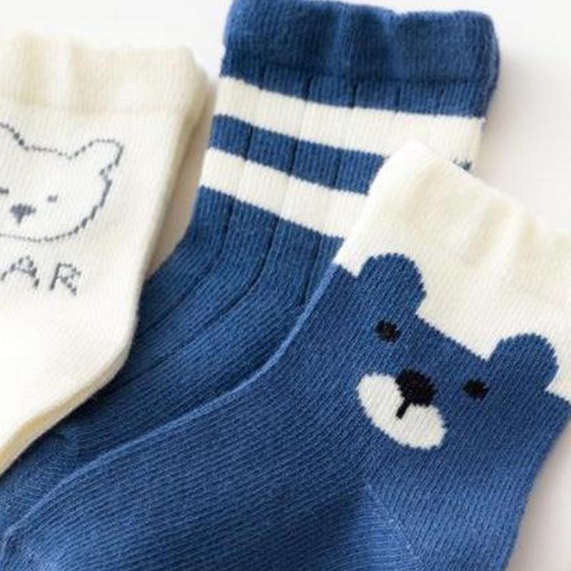 ถุงเท้าเด็ก 5 คู่ ถุงเท้าเด็กทารกถุงเท้าเรย่อนพื้นรองเท้า สำหรับรองเท้าเด็ก - รูปที่ 4