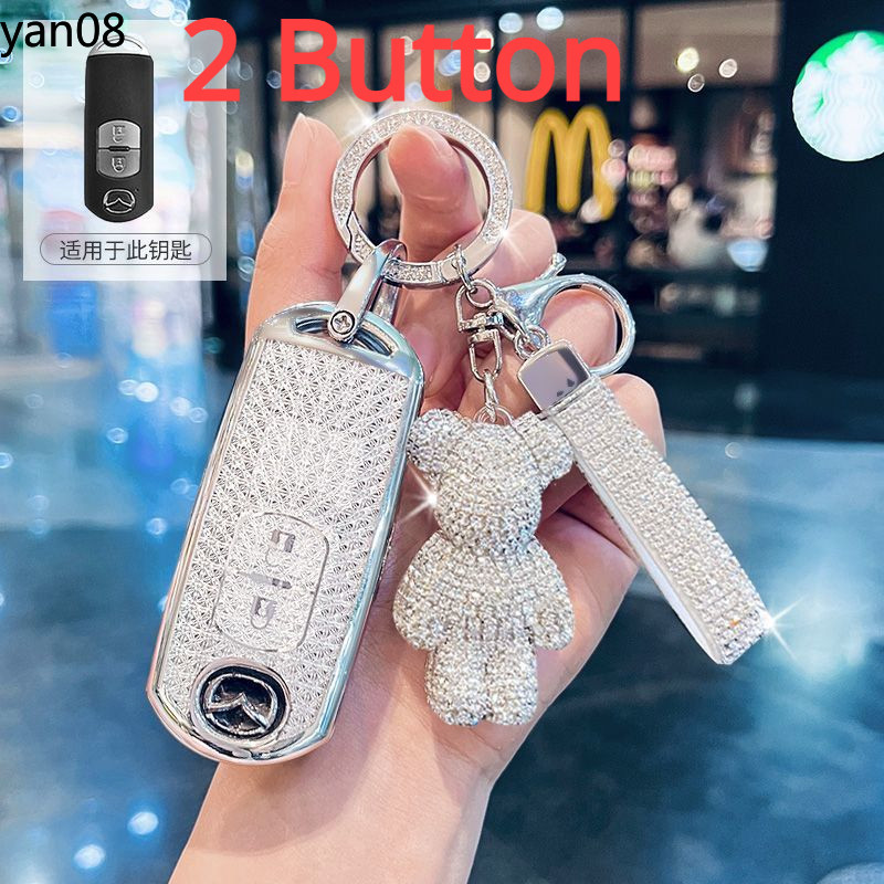 Tpu รถ Remote Key กรณี Fob สําหรับ Mazda 2 3 5 6 Axela Demio Atenza CX-3 CX-7 CX-5 CX5 CX-9 MX5 2016 2017 2018 2/3 ปุ่ม