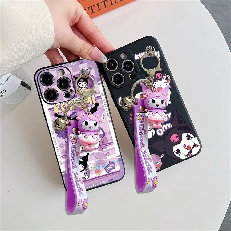 เข้ากันได้สำหรับ Xiaomi Redmi Note 15 14 13 Pro 12S 11S 10S 9S Redmi 15C A5 14C 13C A3 A2 A1 12C 10C 9A 9C 9T สนุกและน่ารักสีม่วง Kuromi โทรศัพท์ + เดียวกันสไตล์ตุ๊กตาพวงกุญแจ เคส - รูปที่ 3