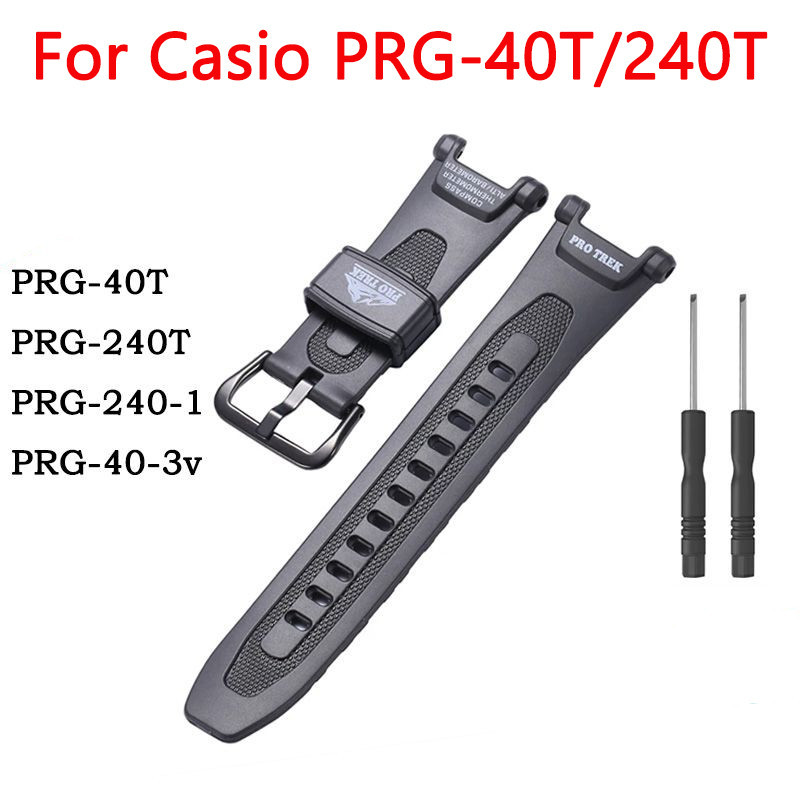 สายยางเหมาะสําหรับ Casio Protrek PRG-240 PRG-40 Pathfinder Series ผู ้ ชายกีฬานาฬิกากันน ้ ําอุปกรณ ์ เสริม