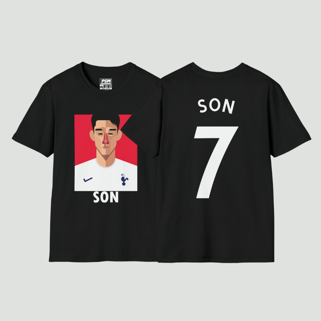 PSM เสื้อยืดลายนักฟุตบอล Son Heung-min ฤดูกาล 2023/24 เสื้อยืดคอตตอน s-5xl