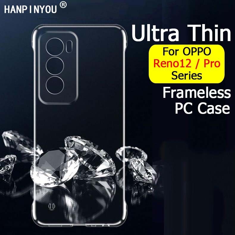 เคสไร้กรอบบางใสเป็นพิเศษสําหรับ OPPO Reno12 / Pro (จีน) ฝาครอบป้องกันกล้องด้านหลังพีซีแบบแข็งน้ําหนักเบา