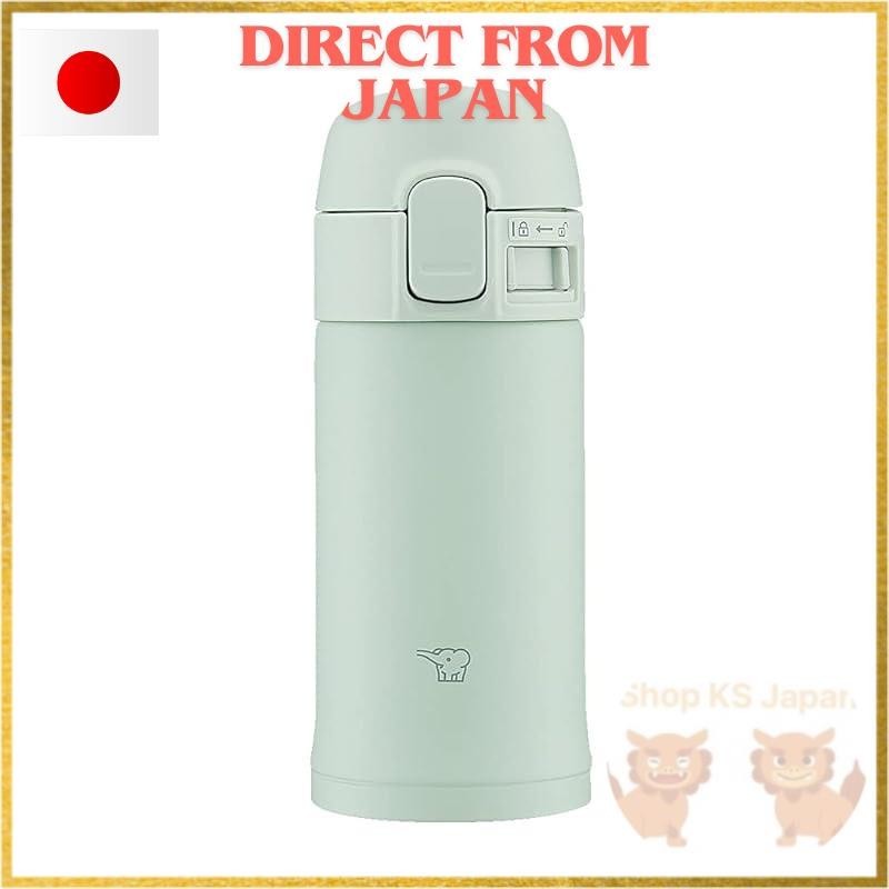 【 ส ่ งตรงจากญี ่ ปุ ่ น 】Zojirushi Zojirushi ขวดน ้ ํา One Touch แก ้ วสแตนเลส 0.2L Sage Green Sm-P