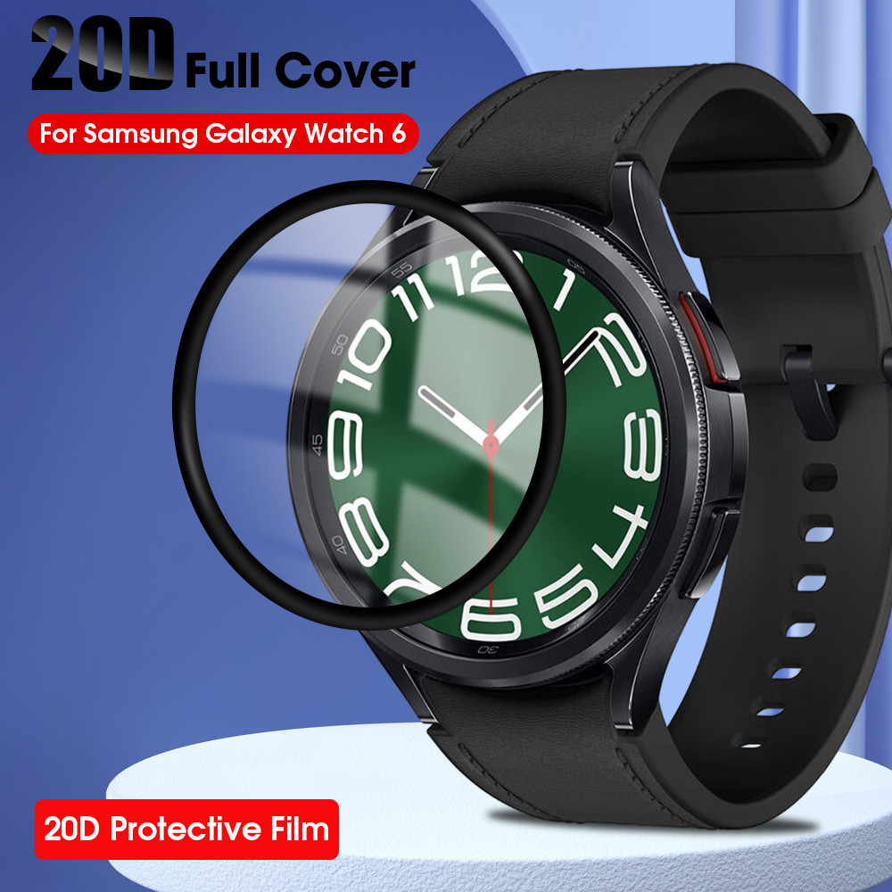 1/3/5pcs สําหรับ Samsung Galaxy Watch 6 ฟิล์มโค้งเต็ม - หน้าจอ HD PC โปร่งใส - PET Anti-scratch PMMA Protector - Ultra - ฟิล์มคอมโพสิตป้องกันลายนิ้วมือ