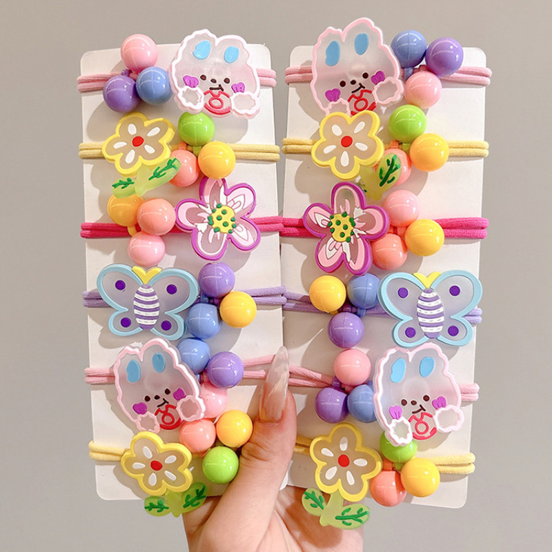 9 ชิ ้ น/ชุดแฟชั ่ นเกาหลีสีลูกกวาดความยืดหยุ ่ นสูงสายโทรศัพท ์ ที ่ คาดผมสําหรับเด ็ กผู ้ หญิง